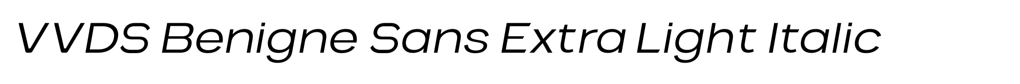 VVDS Benigne Sans Extra Light Italic image